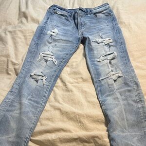 American Eagle Outfitters Ripped Light Blue Jeans
